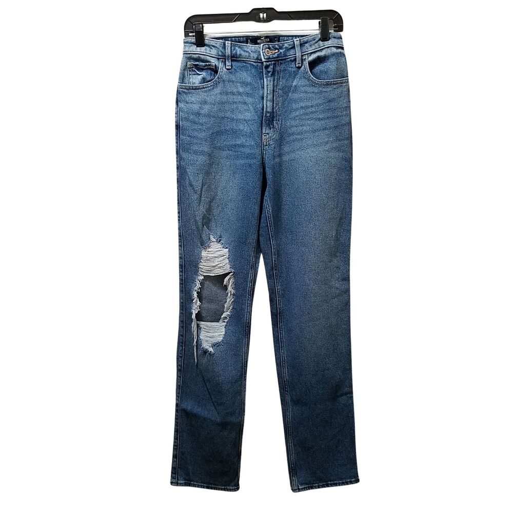 Hollister Ultra High-Rise 90s Vintage Straight Jeans Juniors 5L (27x33) Blue - Picture 1 of 5